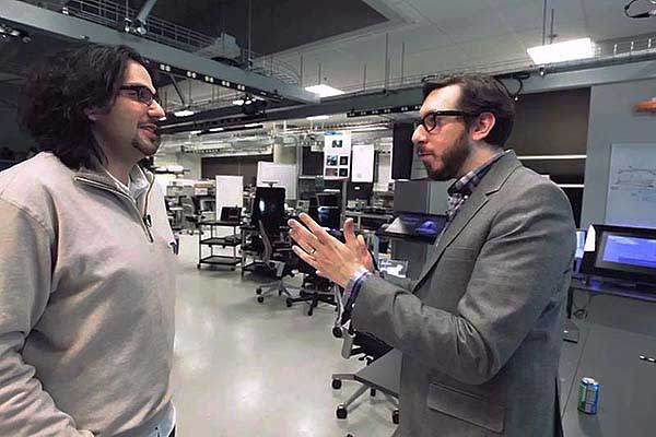 The Verge's Joshua Topolsky interviews Steven Bathiche at Microsoft's Edison lab