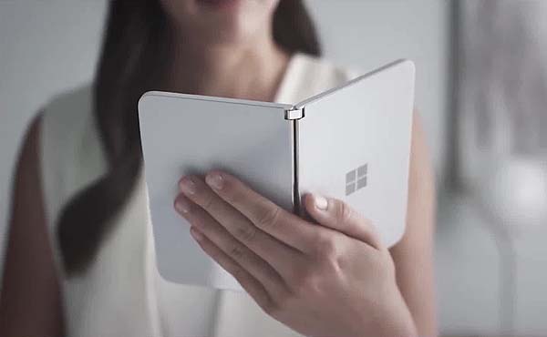 The foldable Surface Duo features dual screens