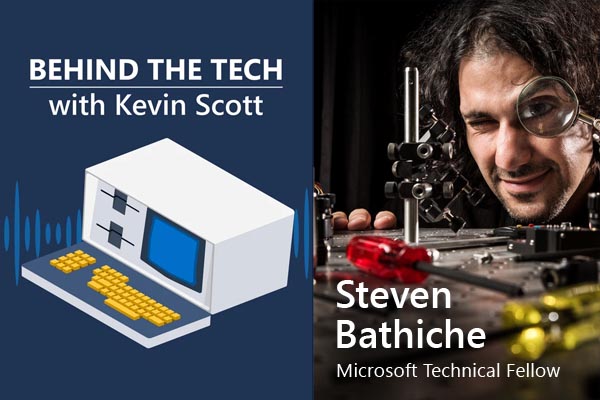 A screen shot of the Kevin Scott podcast with Steven Bathiche