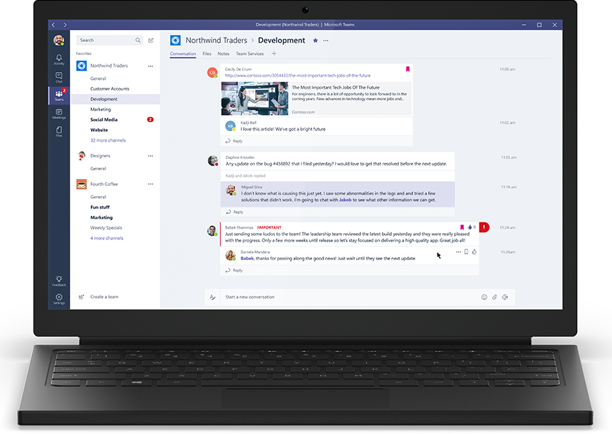 Introducing Microsoft Teams—the chat-based workspace in Office 365