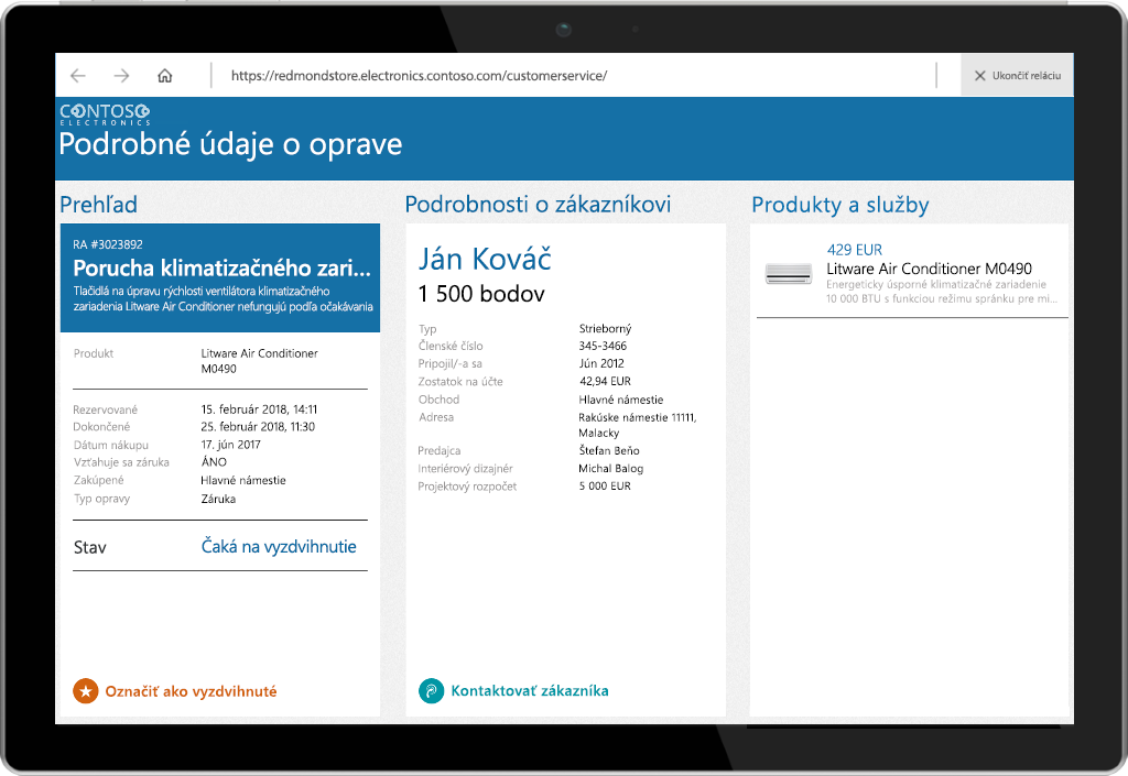 Obrázok tabletu s aplikáciou Kiosk Browser dostupnou v obchode Microsoft Store