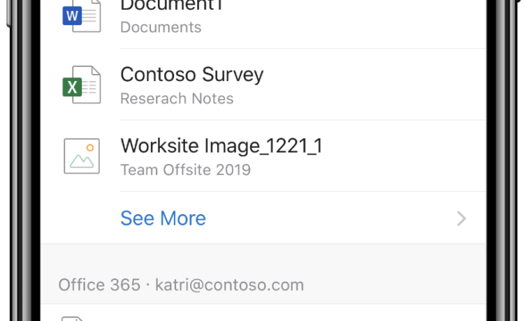 Знімок екрана: файли у вкладенні Outlook для iOS.
