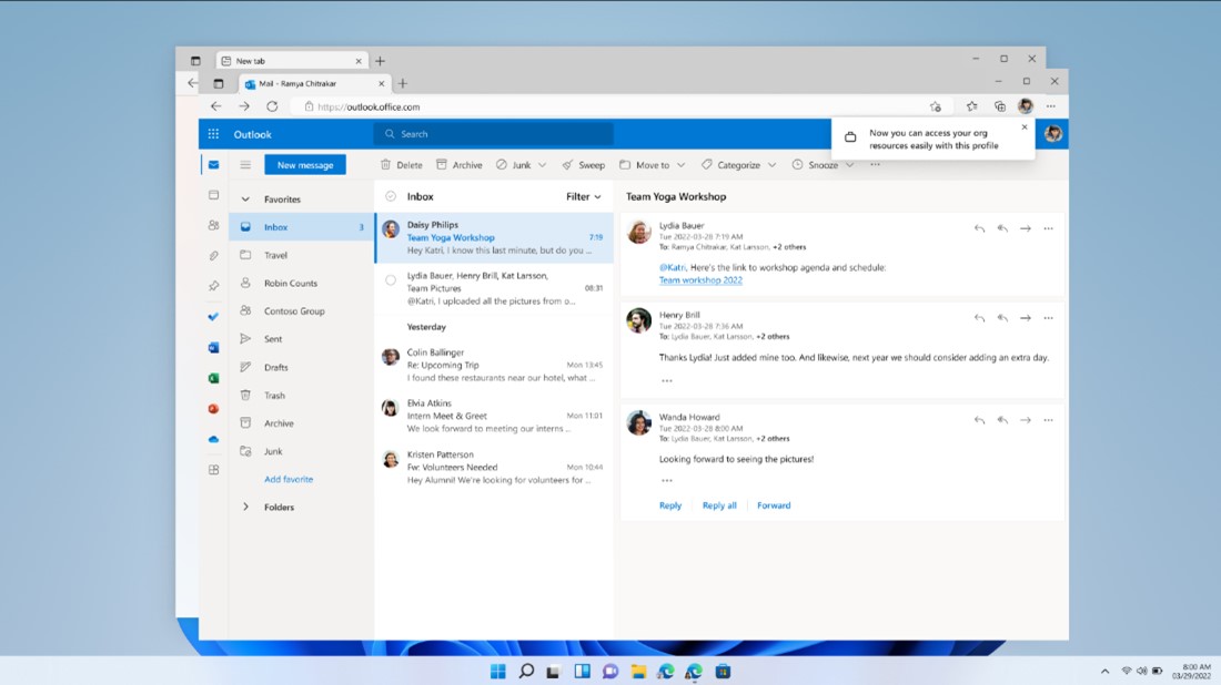 Екранна снимка на компютър показва управлението на приложения за Microsoft Edge.