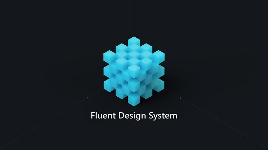 Snímek obrazovky s jazykem Fluent Design System, který vám pomůže vytvářet ve vylepšeném návrhovém jazyce Microsoftu moderní prostředí zajímavá pro uživatele.