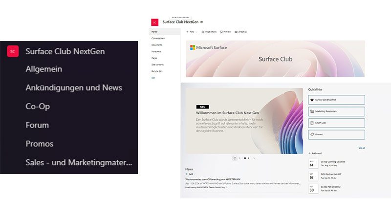 Surface Club Vorteile