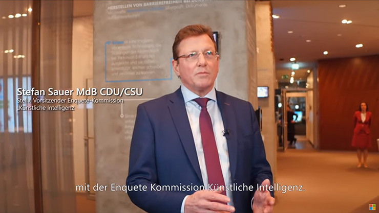 Screenshot mit Stefan Sauer MdB CDU/CSU aus dem Video.
