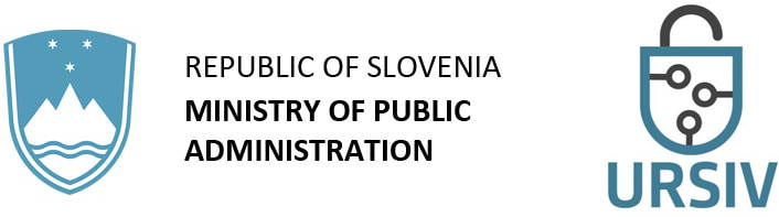 Logo Republic of Slovenia Ministry of Public Administration / URSIV