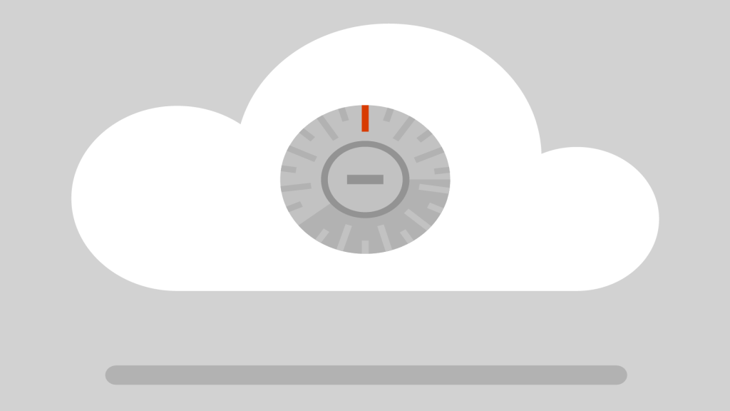 Illustration showing the security of the cloud