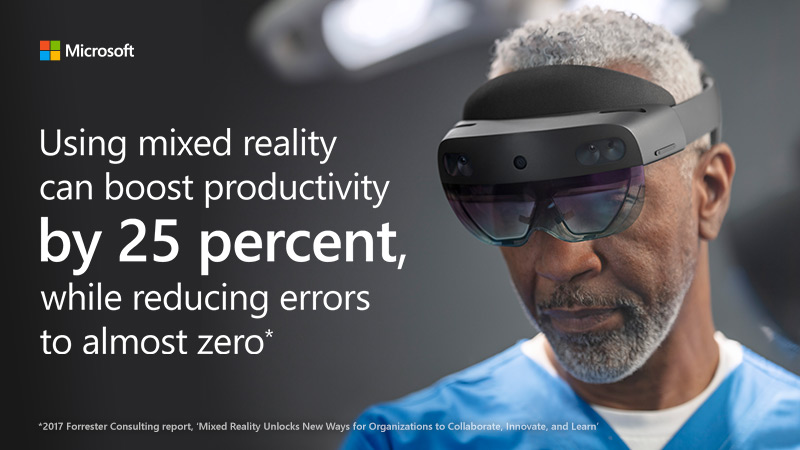 Using mixed reality can boost productivity by 25 percent, while reducing errors to almost zero.