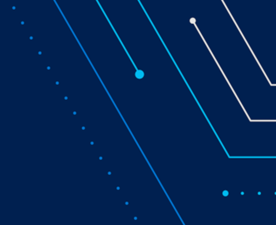 Illustration of blue solid and dotted lines on a dark blue background