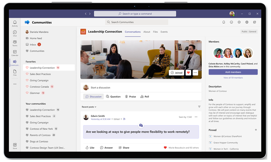 The updated Communities app for Microsoft Teams brings a fully Yammer experience into your hub