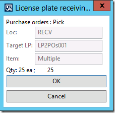 License plate receiving, step 3
