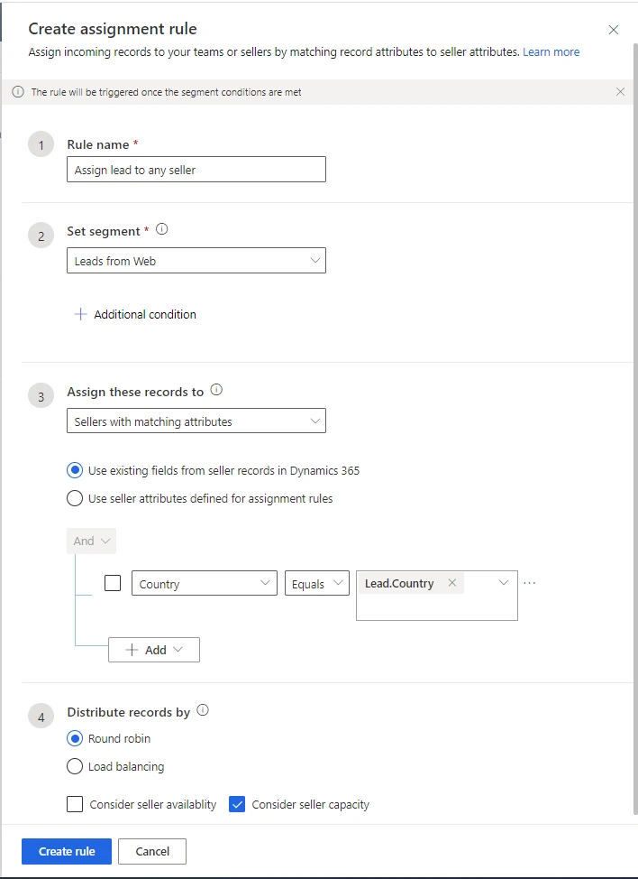 manage lead assignment rules