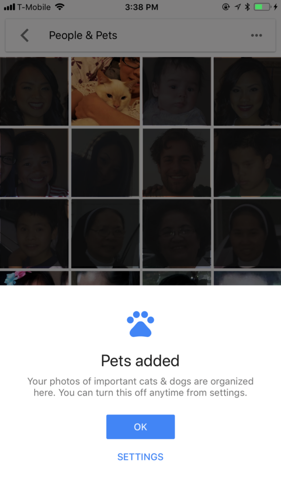 Google Photos adds pets.