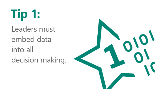 Rule number 1… leaders must embed data into all decision making.