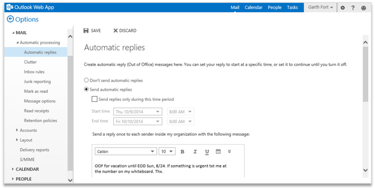 Improving Outlook Web App Options And Settings Microsoft 365 Blog