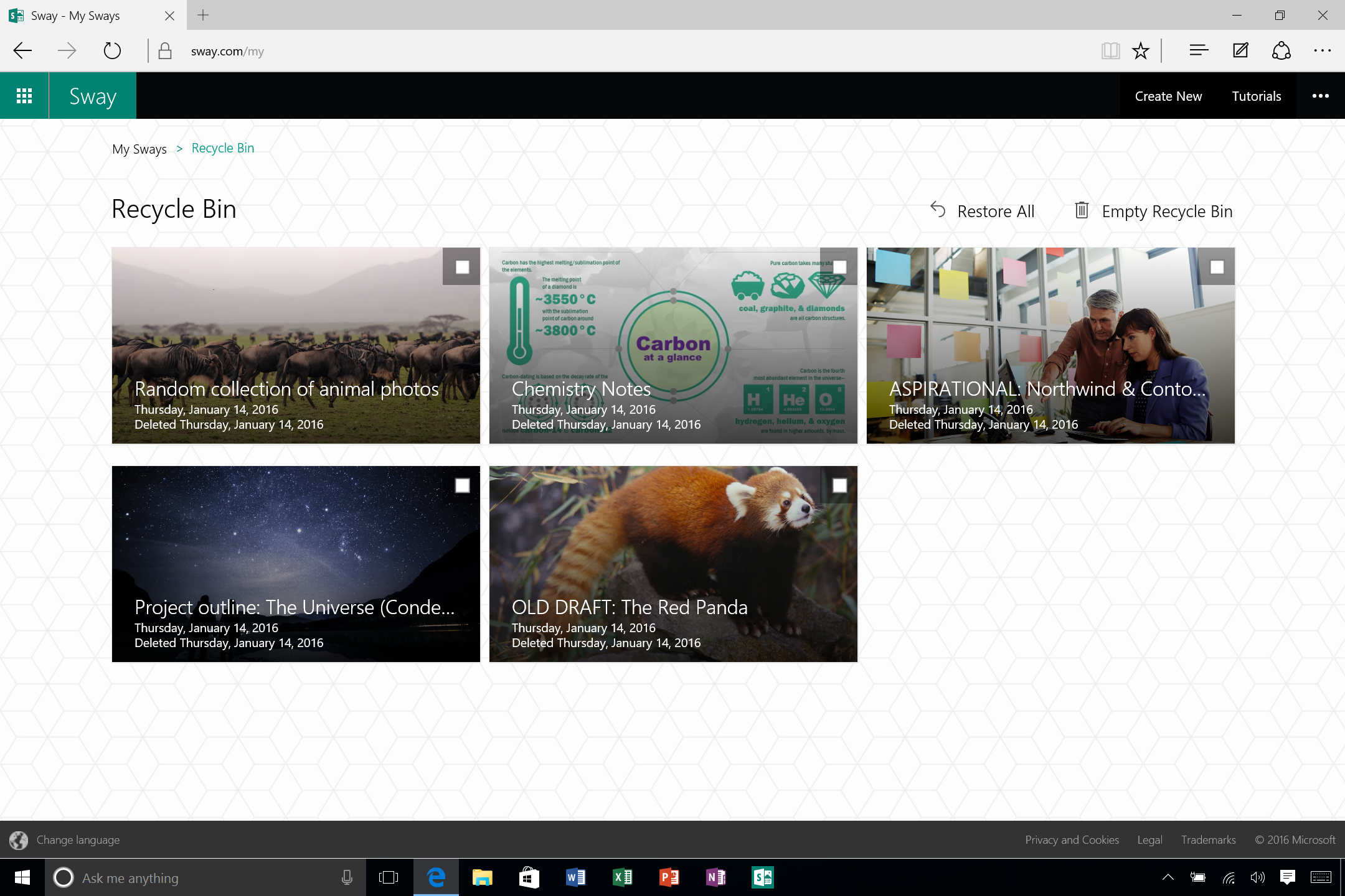 Sway Recycle Bin Full Screen Mode In Windows Send To Sway Add In For Onenote Preview And More Microsoft 365 Blog