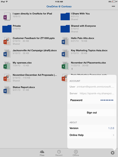 Introducing Onedrive For Business For Ios V1 2 Microsoft 365 Blog