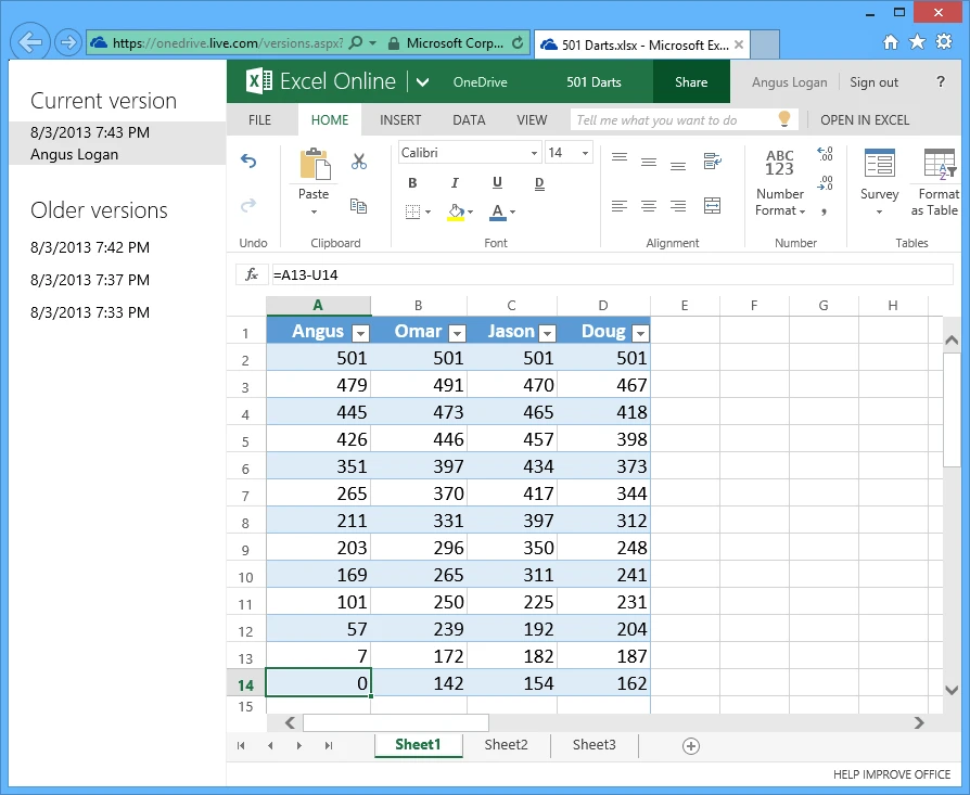 graphical user interface, application, table, Excel