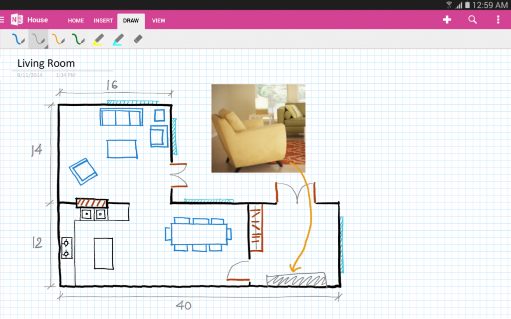 Drawing with OneNote