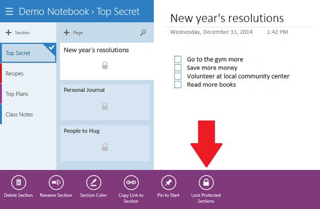 Now Access Your Password Protected Sections In The OneNote For Windows