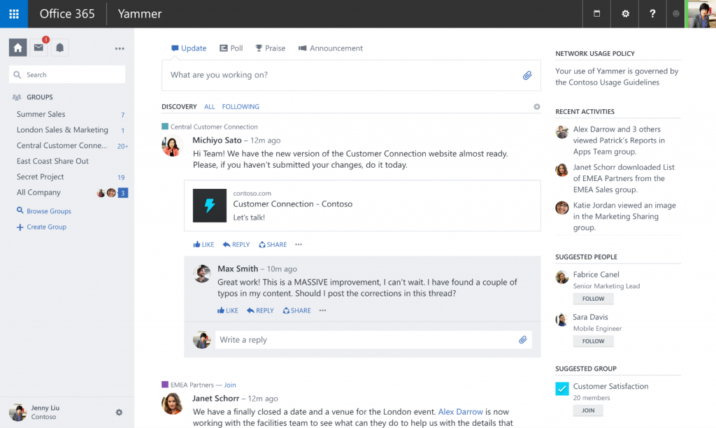 Optimizing Yammer for teams 1