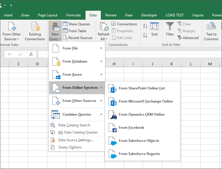 excel for mac 2016 web query