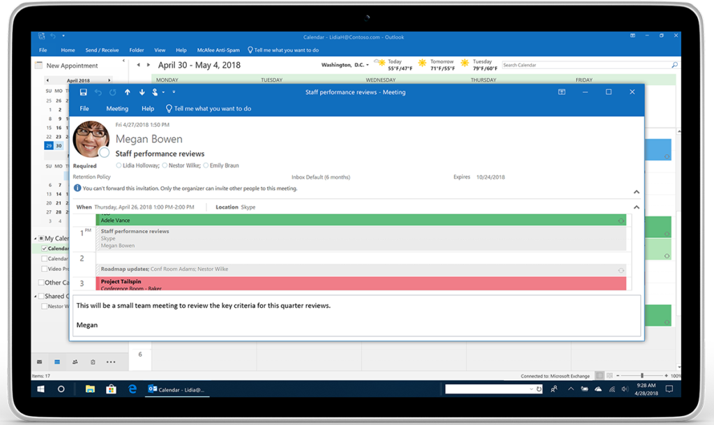 New Calendar, Mail, and mobile Outlook features help you get things