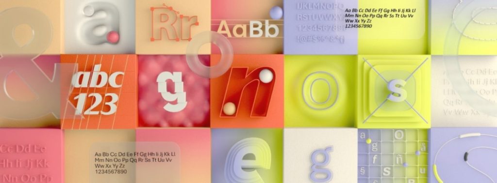 Image showcasing the five new fonts for Microsoft Office
