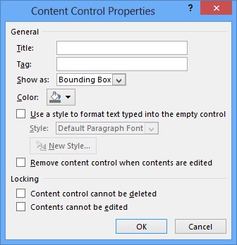 microsoft word have dependent content controls