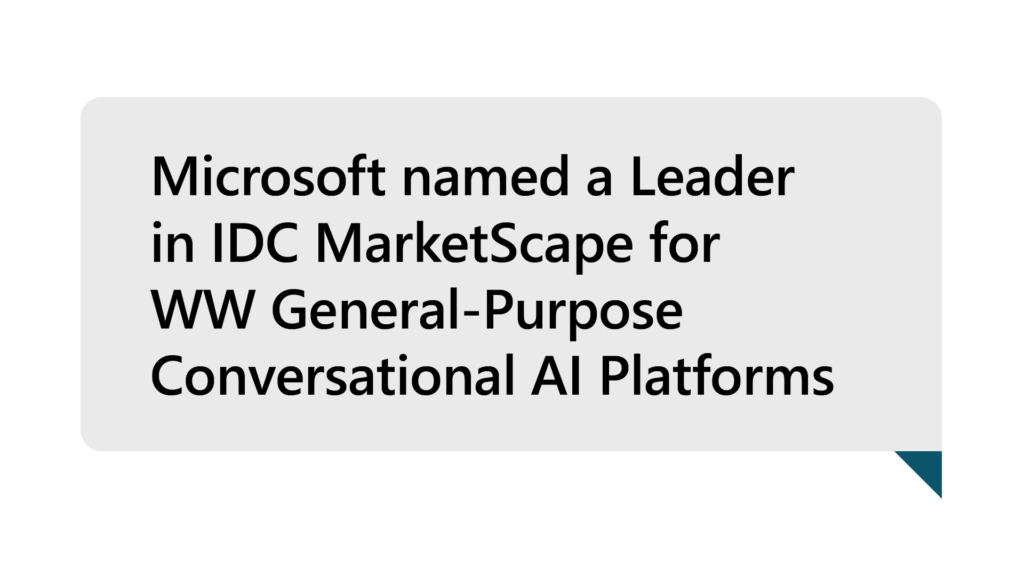 Microsoft named a Leader in IDC MarketScape