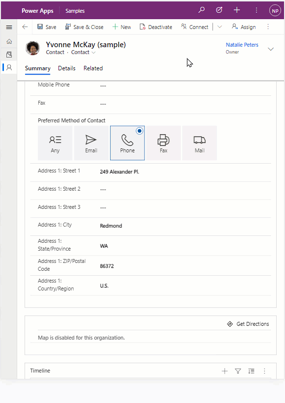 Choice picker component