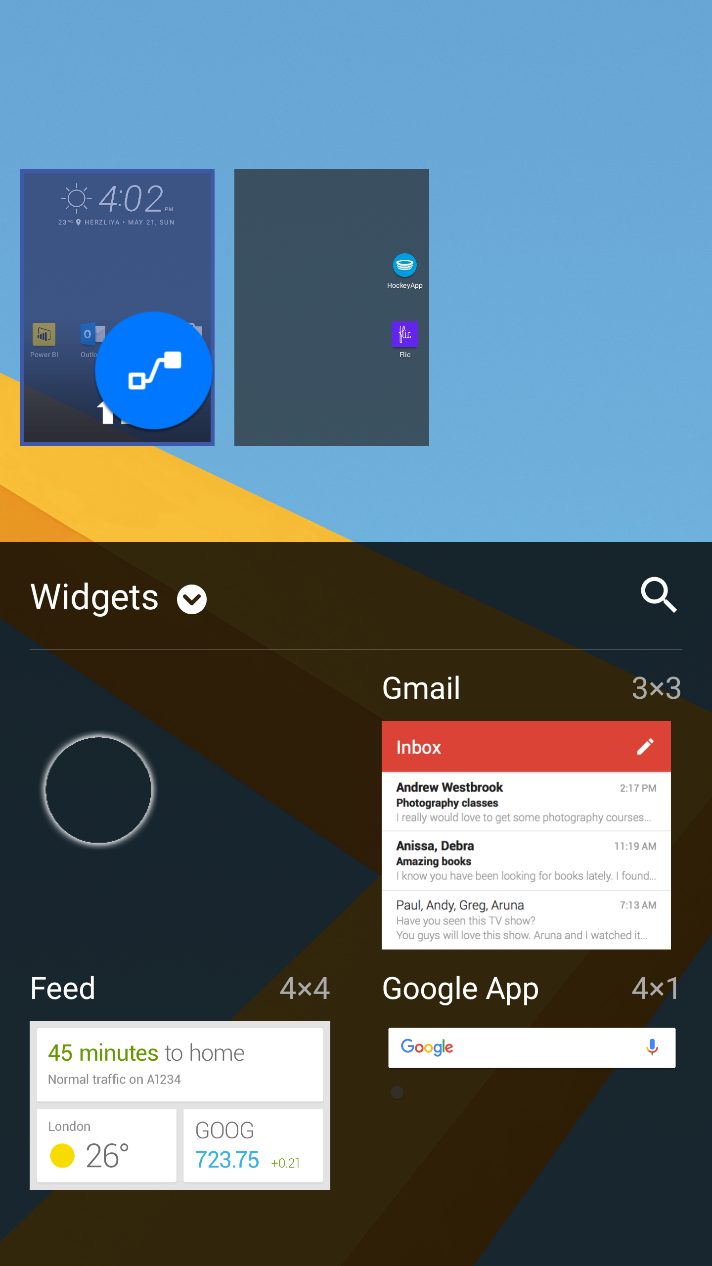 Android adding Flow widget