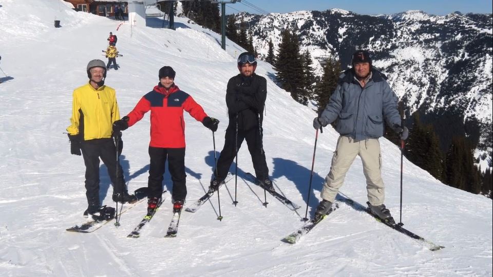 Audio and Acoustics Research Group skiing for morale event on March 13, 2014