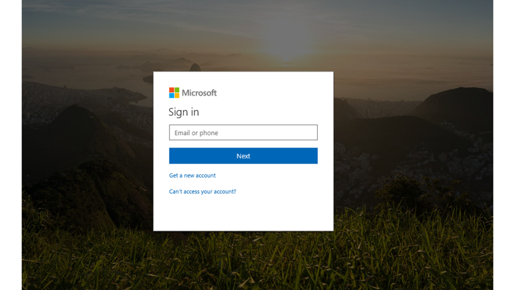 Sign in with your Microsoft account