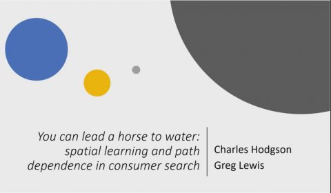 You Can Lead a Horse to Water Spatial Learning and Path Dependence in Consumer Search