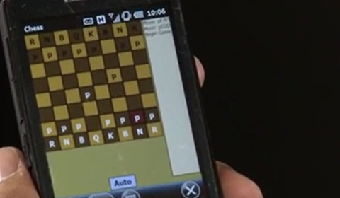 Image of chess being played on phone to describe Project Maui