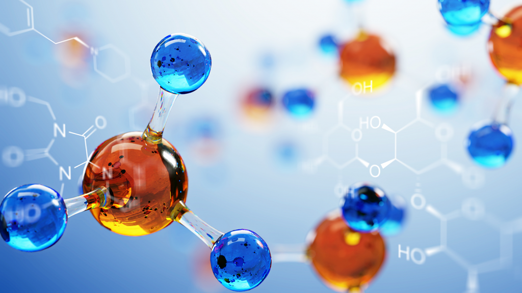 molecules, stock image