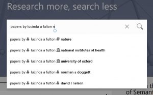 Screenshot of search bar suggestions