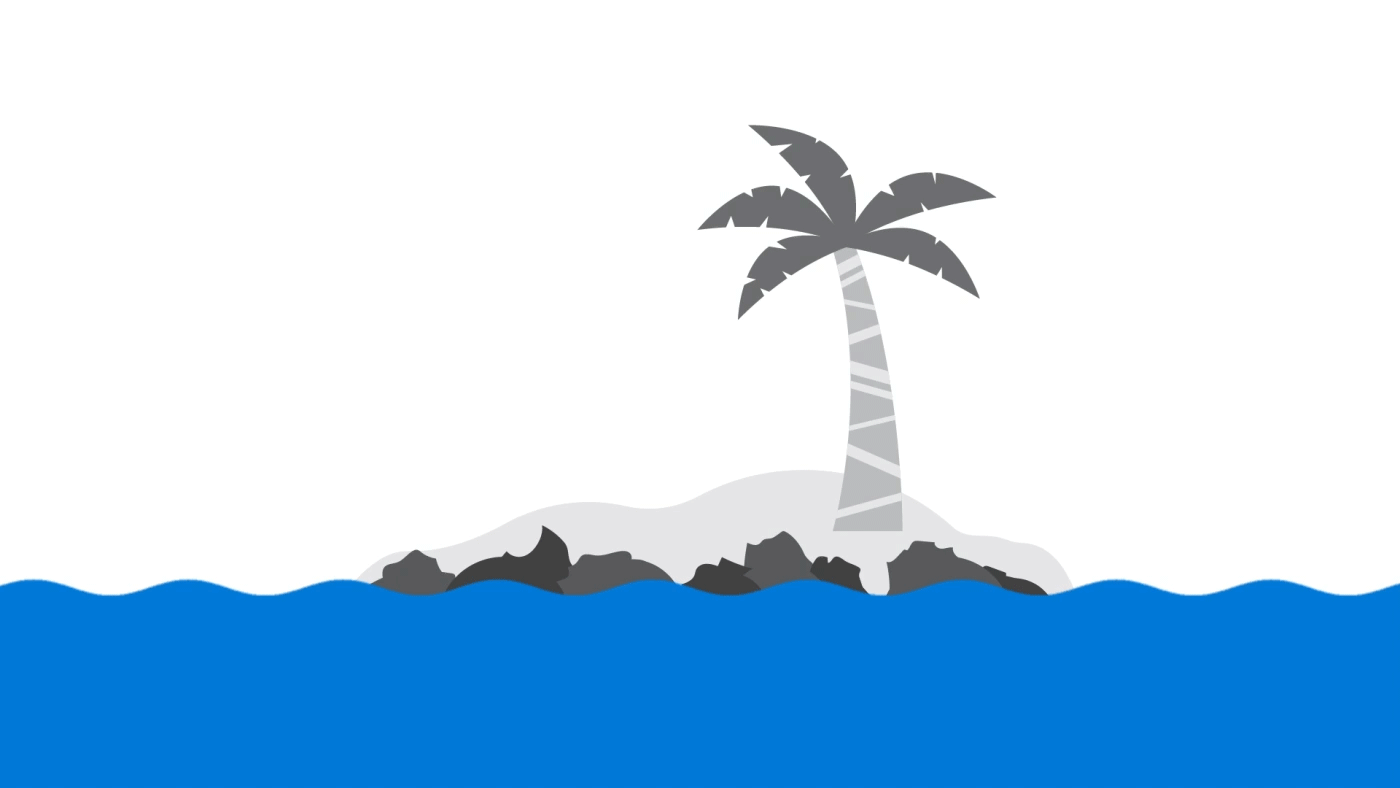 illustrated palm tree on an island