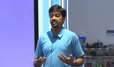 Sreekanth Kannepalli giving keynote at Microsoft Research's Private AI Bootcamp