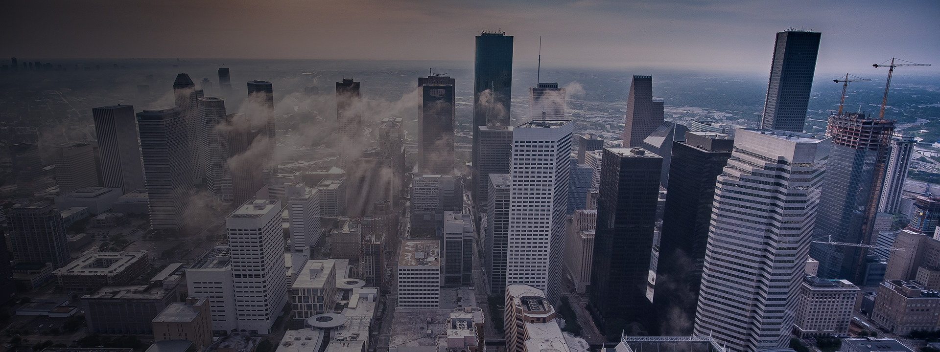 Drone view of downtown, Houston, Texas, United States