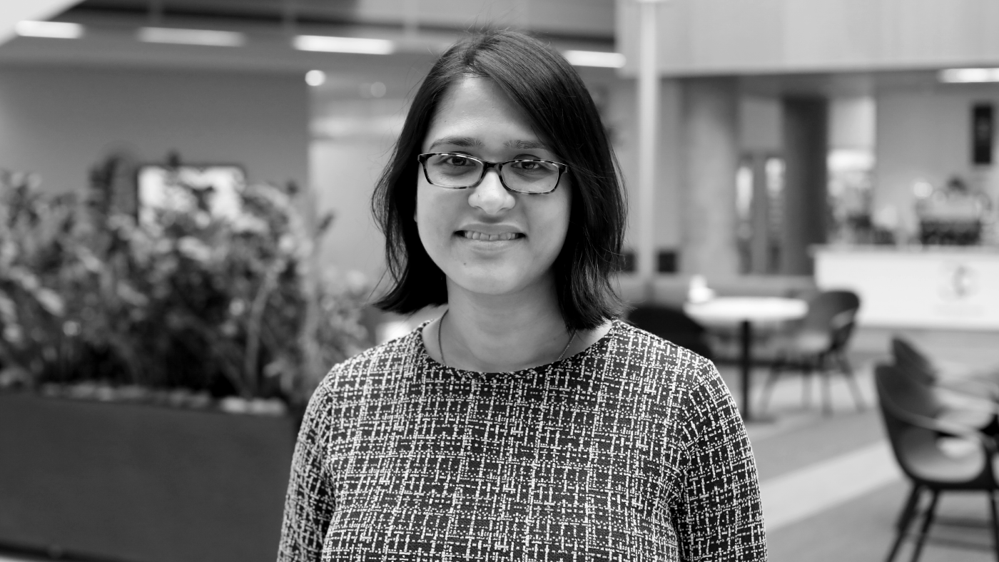 photo of Dr. Pamela Bhattacharya for the Microsoft Research Podcast