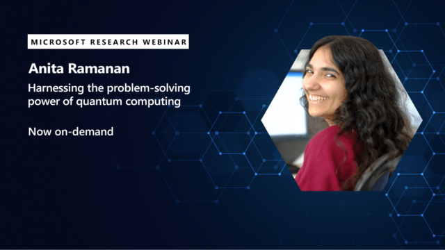 A picture of Anita Ramanan promoting her webinar available on-demand