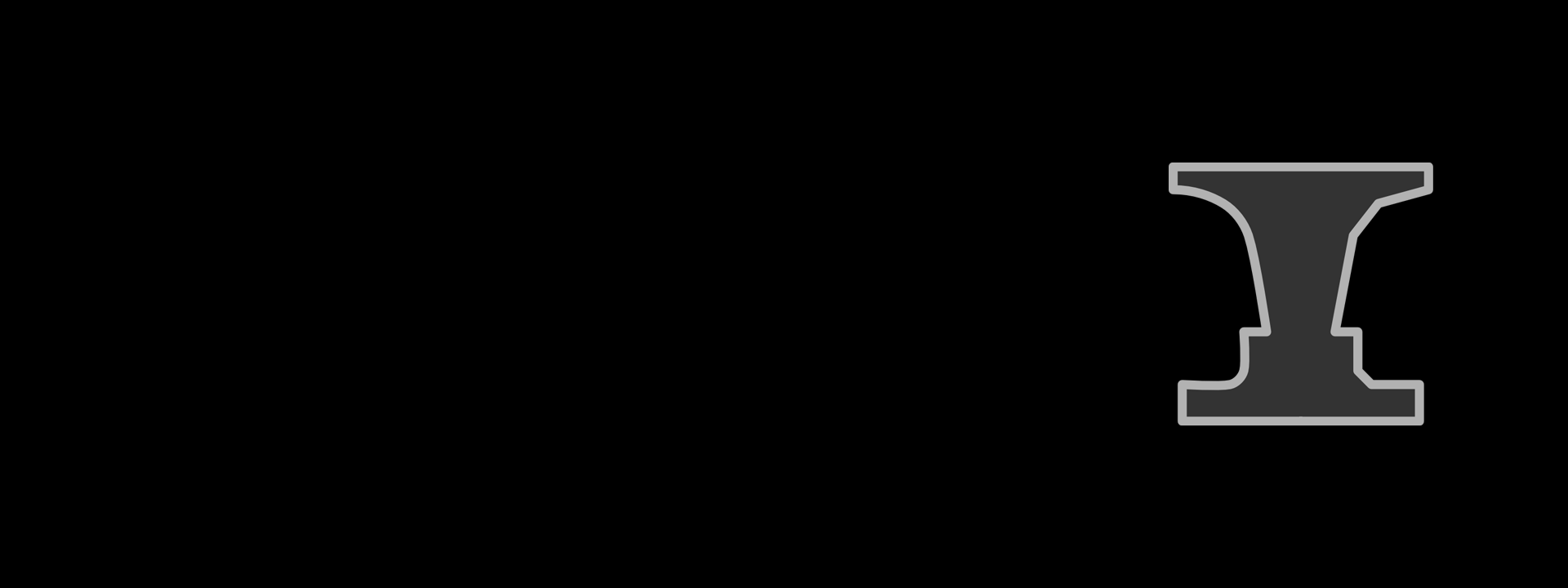 GRAIL group header - outline of a grail on black background