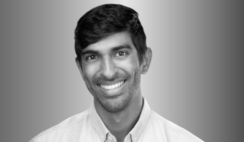 head shot of Dr. Akshay Krishnamurthy for the Microsoft Research podcast