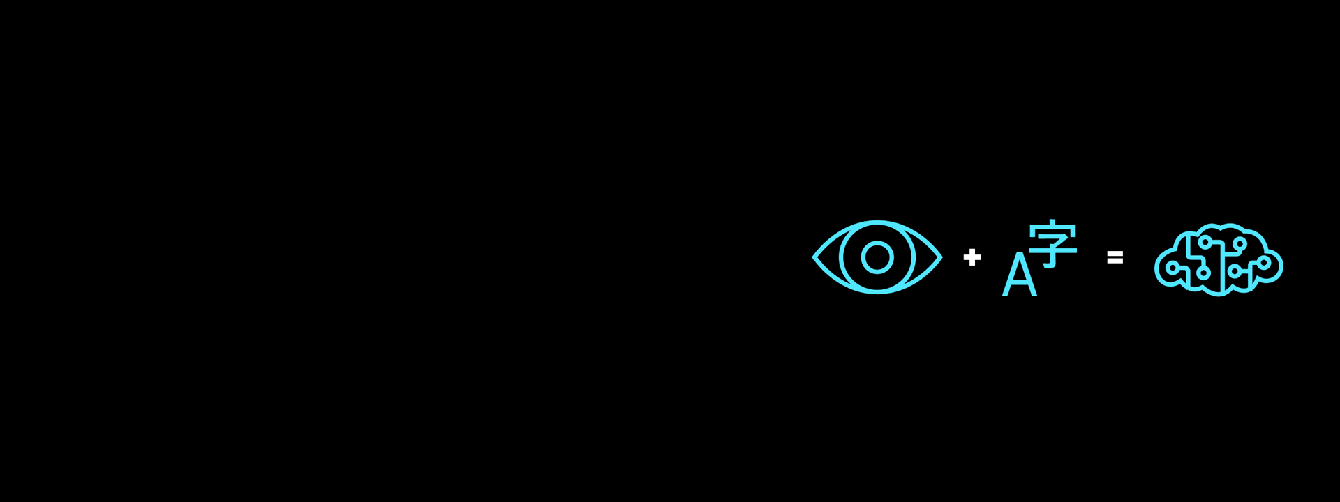 Azure Florence project header: eye + language = AI represents visual-language learning