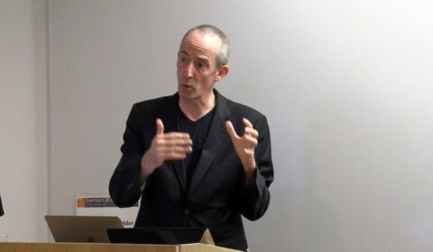Maarten de Rijke giving talk at Microsoft Research