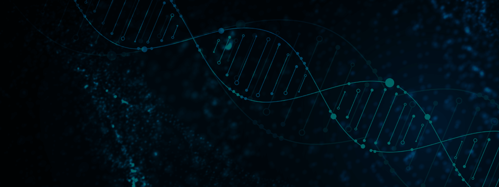 Microsoft Genomics header with DNA helix strands