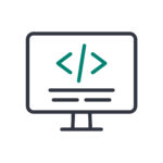 computer and code icon